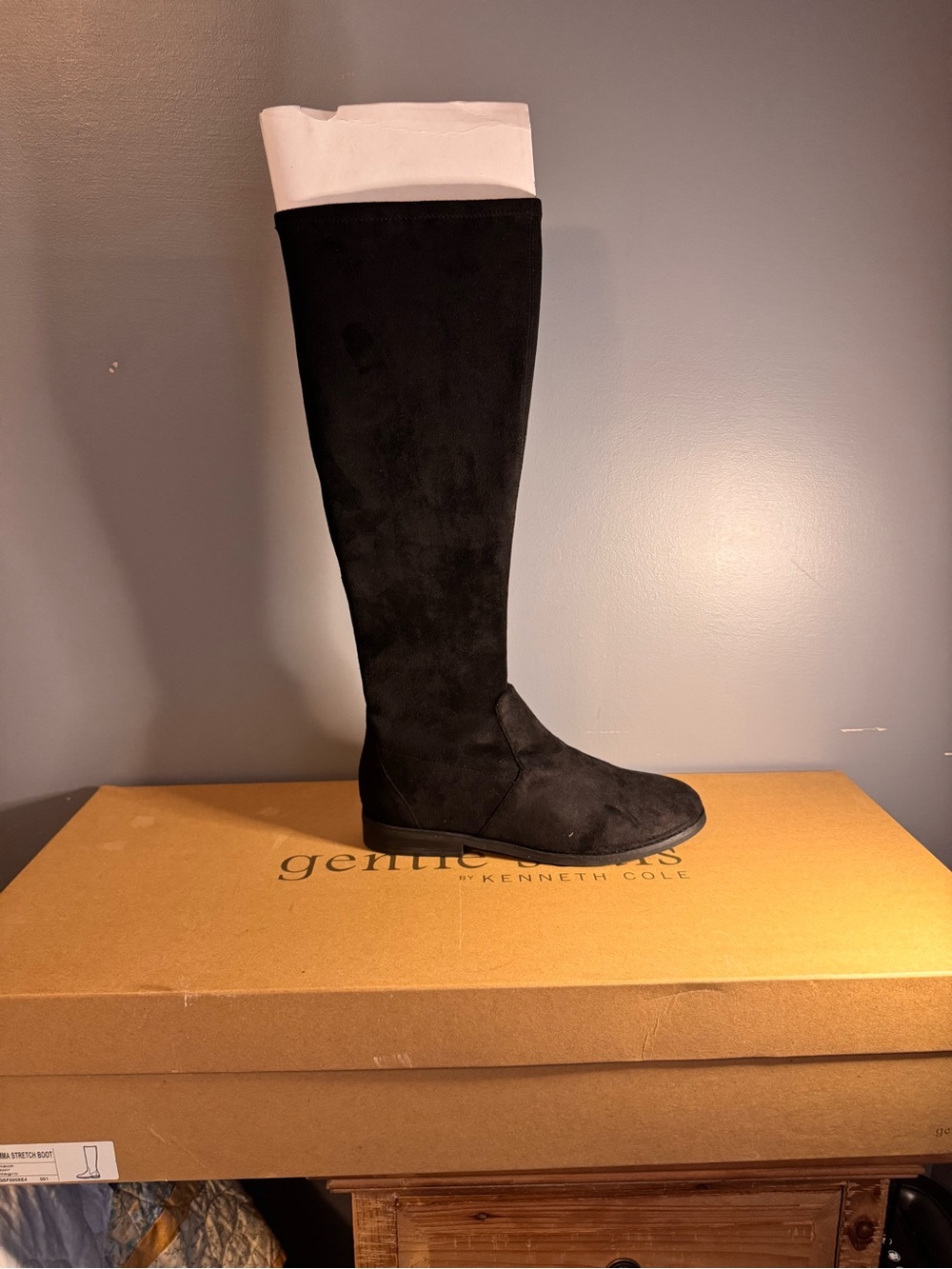 Kenneth Cole Women’s Black Knee-High Suede Boot